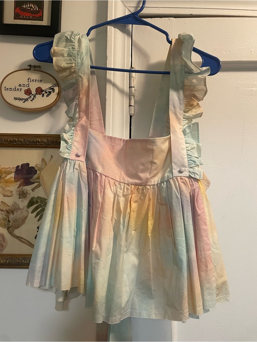 Selkie Dopamine Ruffle Apron Top 1X NWT